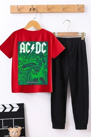 Çocuk Acdc Alt - Üst Eşofman Takımı