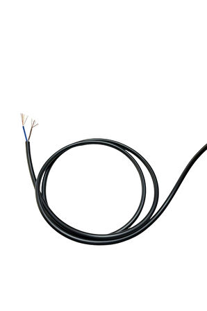 Aydınlatma Elektrik Kablosu (2*0,50 TTR Yuvarlak Tip) (Tam Bakır) Siyah 3 Metre