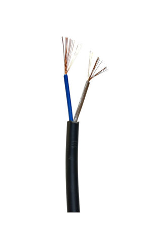 Aydınlatma Elektrik Kablosu (2*0,50 TTR Yuvarlak Tip) (Tam Bakır) Siyah 3 Metre