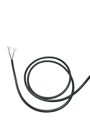 Aydınlatma Elektrik Kablosu (2*0,50 TTR Yuvarlak Tip) (Tam Bakır) Siyah 3 Metre