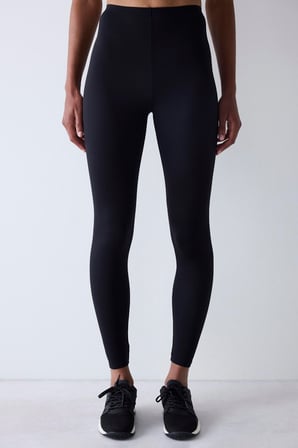 Siyah Yüksek Bel Miracle Fit Crop Tayt