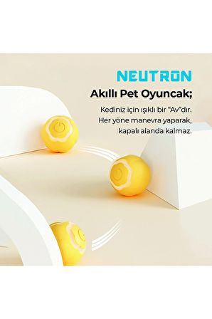 Neutron Akıllı Kendinden Hareketli Pembe Kedi Topu