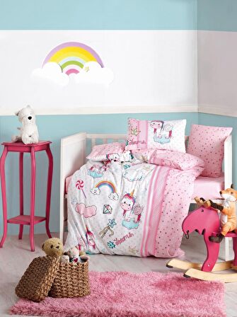 Cotton Box Bebek Nevresim Takımı Unicorn Pembe