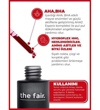 the fair. AHABHA Peel Bright Vegan Leke Giderici Cilt Serumu %4 AHA+ %0.5 BHA 30 ml