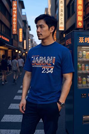 Erkek  Dijital Baskılı Pamuklu T-Shirt