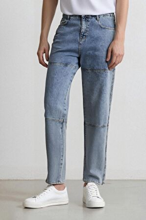 DeFacto %100 Pamuk Relax Fit Rahat Kesim Geniş Paça Jean Pantolon D8779AX24AUNM39
