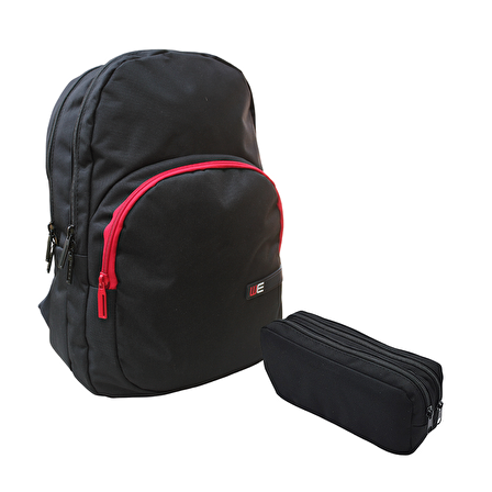Webag Unisex Siyah Okul Çantası + Kalem Kutusu