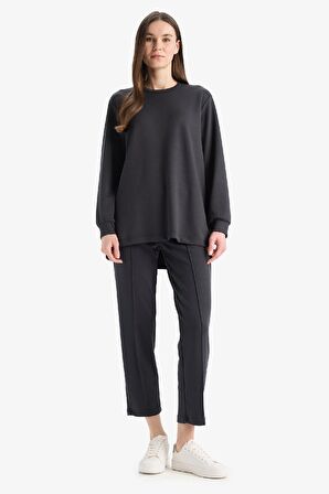 Regular Fit Esnek Belli Cepli Basic Düz Pantolon