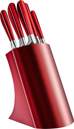 Karaca Flash Red 6 Parça Standlı Bıçak Seti