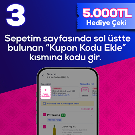 Pazarama Hediye Çeki 5000 TL