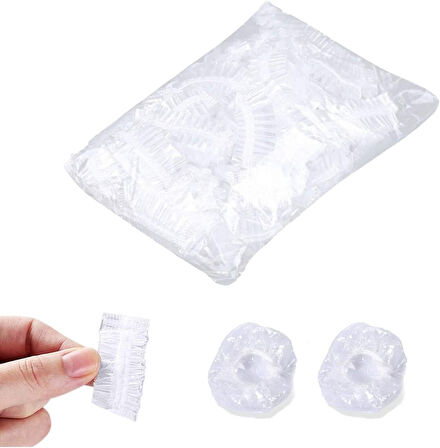 100 adet Su geçirmez kulak örtüleri su geçirmez kulak kapları duş İçin