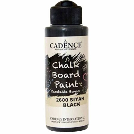 Cadence Yayınları Karatahta Boyası Chalk Board Paint 120ml Siyah 2600