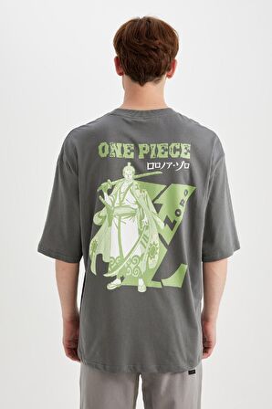 DeFacto One Piece Loose Fit Bisiklet Yaka Kısa Kollu Tişört C5871AX24HSGR474