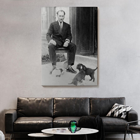 Atatürk Portre Tablosu Mustafa Kemal Atatürk Dikdörtgen Dekoratif Kanvas Tablo-CE-55