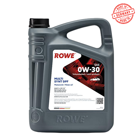 ROWE HIGHTEC MULTI SYNT DPF SAE 0W-30 MOTOR YAĞI 5 LİTRE 