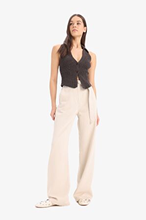 DeFacto Coool Slim Fit Dar Kesim Düğmeli Triko Yelek	 D3584AX25SPBN477