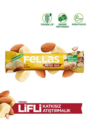Meyve Bar - Muzlu ve Bademli 35g x 12 Adet
