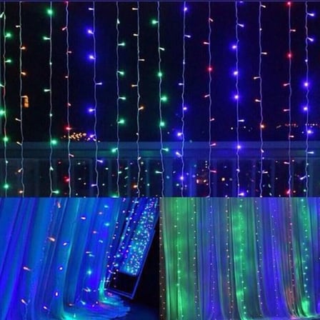 Perde Led 240 Ledli 8 Fonksiyonlu Dekor Lambası Rgb