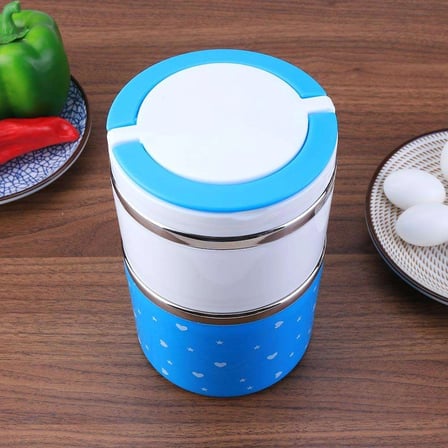 Yemek Termosu 2Li Tutacaklı Sefer Tası - Hiper 2 Katlı Yemek Termos
