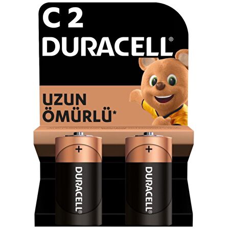 Duracell Alkalin C Orta Boy Pil 2'li Paket (LR14 / MN1400)