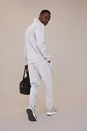 DeFactoFit Standart Fit Dik Yaka Fermuarlı Skuba Dalgıç Kumaş Sporcu Sweatshirt D7305AX25SPGR91