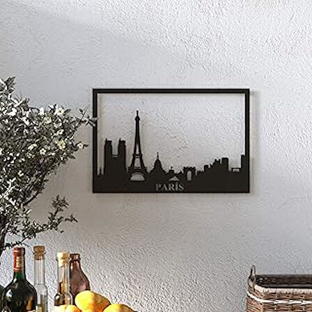 Yurupa Yurudesign Lazer Kesim Metal Duvar Tablo Paris 30 * 45