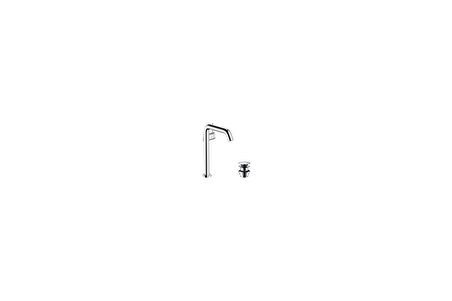 Hansgrohe 73370000 Tecturis S Tek Lavabo Bataryası 240 İnce CoolStart EcoSmart+ Basmalı Aç Atık Seti, Krom, Çıkış Yüksekliği 240 mm