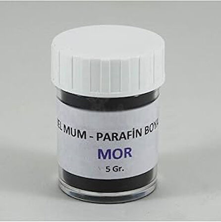 PARTİ VİTRİNİ Mor Renk Jel Mum Ve Parafin Toz Boyası 5 Gr