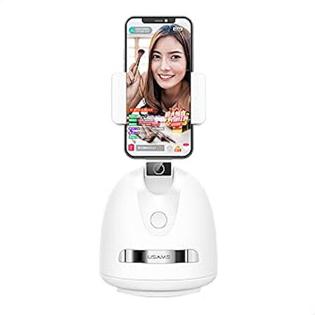 Usams US-ZB239 Smart 360° Yüz ve Vucut Takipli Şarjlı Yapay Zeka Destekli Canlı Yayın Telefon Gimbal