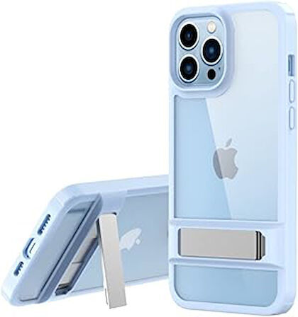 GGM GİYİM & AKSESUAR iphone 13 Pro Max ile uyumlu Pastel, stantlı, kamera ve ekran yükseltili,yumuşak TPU malzemeden üretilmiş premium kılıf )