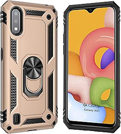 CaseUp Galaxy A01, CaseUp Magnetic Ring Uyumlu Kılıf