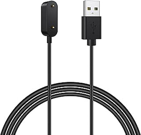 Huawei Band 6 için Manyetik USB Şarj Kablosu Siyah [Band 6 ile Uyumlu Şarj Kablosu - Siyah]