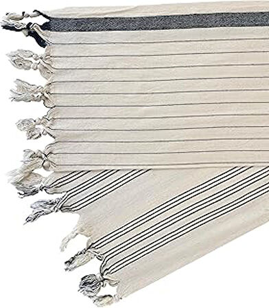 kentsoylu %100 Pamuk ikili Peşkir El Havlusu set, Mutfak Havlusu, Baş Havlusu 50x90 cm 2 adet çizgili desen, çabuk kurur, hafif peşkir, kara tezgah el dokuması, banyo, spa, deniz ve havuz sonrası kullanım