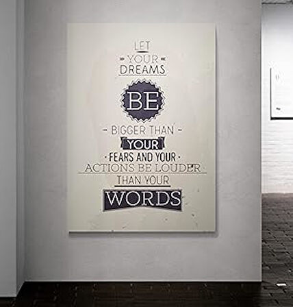 Atlantis Tablo Kbr277 Let Your Dreams Kanvas Tablo, 40x55 cm