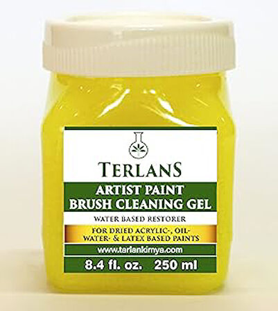 Terlans Sanatsal Boya ve Fırça Temizleyici Yoğun Kıvam 250 ml Art Paint Brush Cleaner Restorer