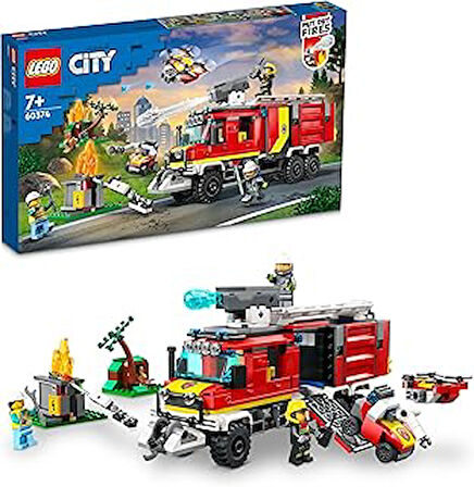 LEGO® City İtfaiye Komuta Kamyonu 60374-7 Yaş ve Üzeri Çocuklar için İnsansız Kara ve Hava Araçları İçeren Oyuncak Yapım Seti