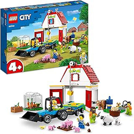 LEGO® City Ahır ve Çiftlik Hayvanları 60346-4 Yaş ve Üzeri Çocuklar için Özelliklerle Dolu Oyuncak Çiftlik Yapım Seti