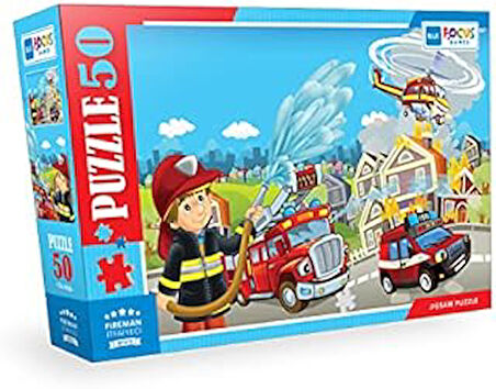 Blue Focus Fireman - Puzzle 50 Parça