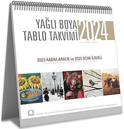 Yağlı Boya Tablo Takvimi 2024 Masa Takvimi