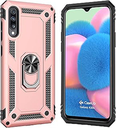 CaseUp Galaxy A30s, CaseUp Magnetic Ring Uyumlu Kılıf Rose