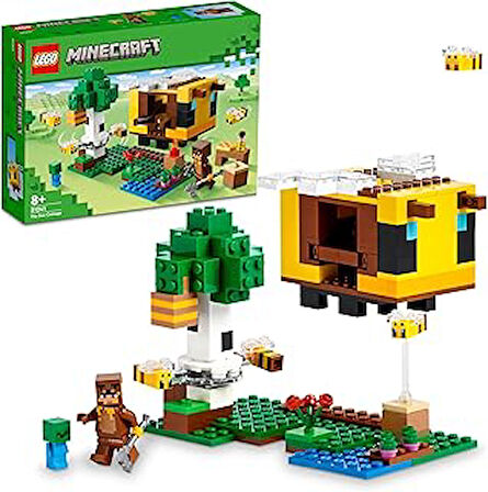 LEGO® Minecraft® Arı Evi 21241-8 Yaş ve Üzeri Çocuklar için Arı Çiftliği ve Arı Kovanı İçeren Oyuncak Yapım Seti