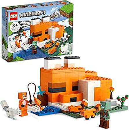 LEGO® Minecraft® Tilki Kulübesi 21178 – Macera Oyunlarını Seven Çocuklar İçin Oyuncak Ev İçeren Yaratıcı Oyuncak Yapım Seti