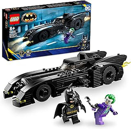 DC Batmobile : Batman ’in Joker Takibi 76224, 8 Yaş ve Üzeri Çocuklar için Siyah Süper Kahraman Arabası İçeren Yaratıcı Oyuncak Yapım Seti