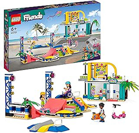 LEGO® Friends Kaykay Parkı 41751-6 Yaş ve Üzeri Çocuklar için 3 Mini Bebek İçeren Yaratıcı Oyuncak Yapım Seti