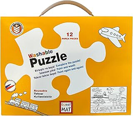 Funny Mat Washable Puzzle Taşıtlar Paket