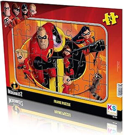 KS Games Çerçeveli 24 Parça Puzzle, Incredibles 2