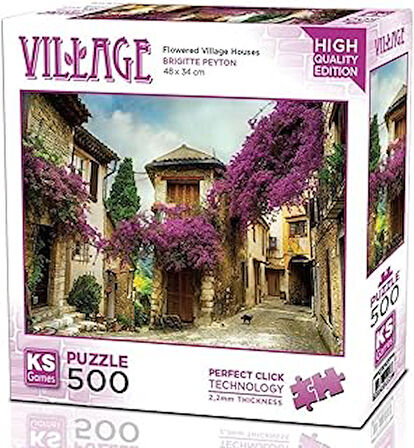 Ks Games 500 Parça Çiçekli Köy Evleri Puzzle