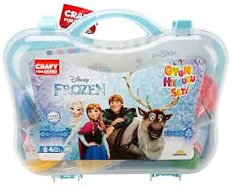 Crafy Oyun Hamur Set Frozen Plstk.Çnt.4X50G.20Prç. Mv.