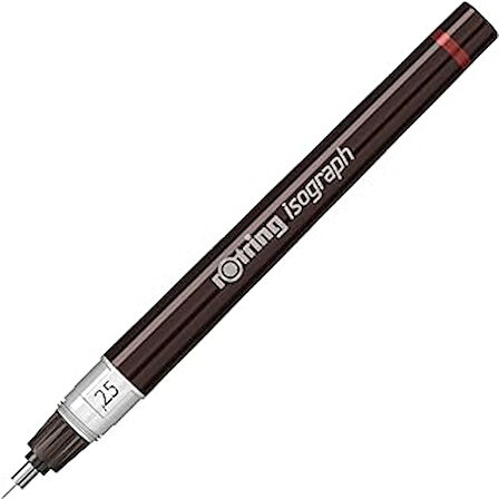 rOtring Isograph Teknik Çizim Kalemi, 0,25 mm, Siyah mürekkep