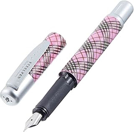 Steelpen Sky Serisi 4542 DK Pembe Ekose Dolma Kalem